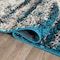 World Rug Gallery Contemporary Abstract Design Plush Shag Runner Rug  2'x7' Turquoise 466TURQUOISE2X7 - alternate 3